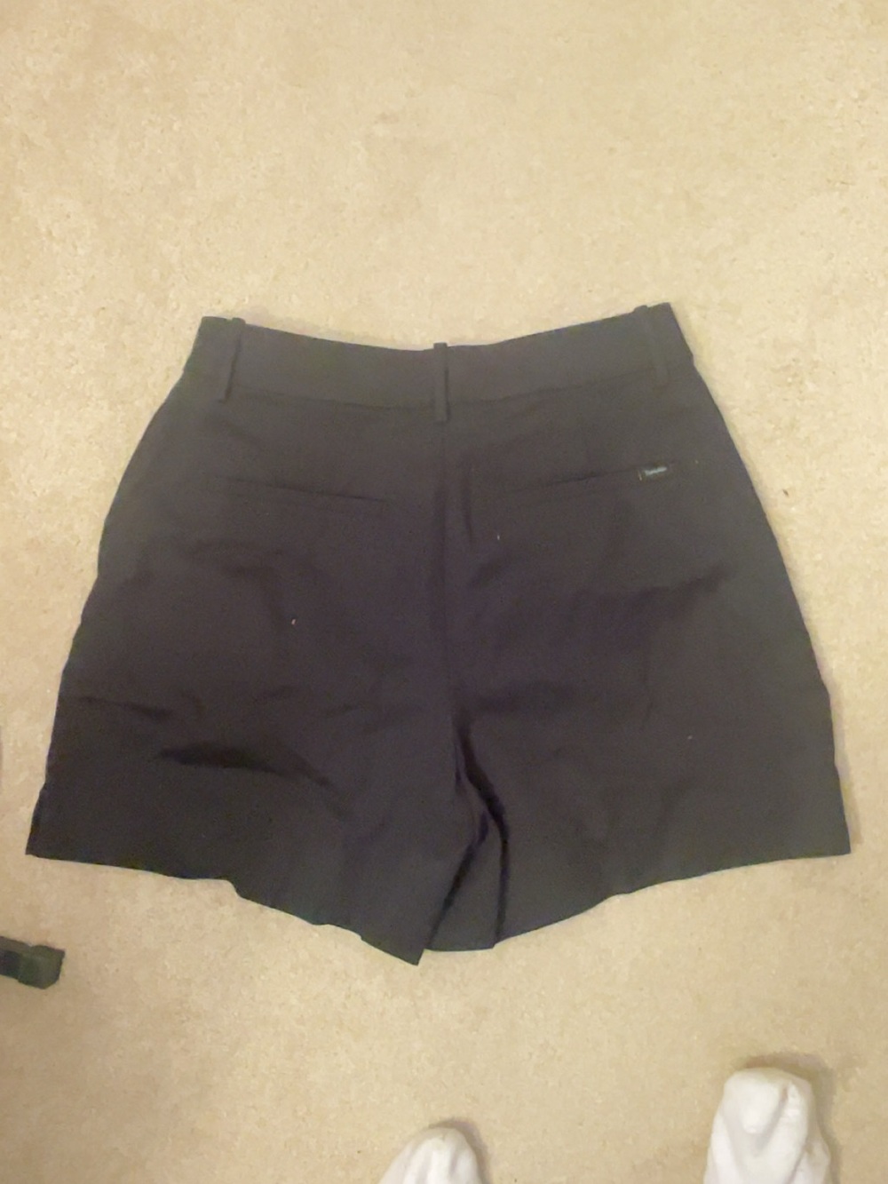Calvin Klein Black High-Waist Tailored Women's Shorts - Picture 2 of 2